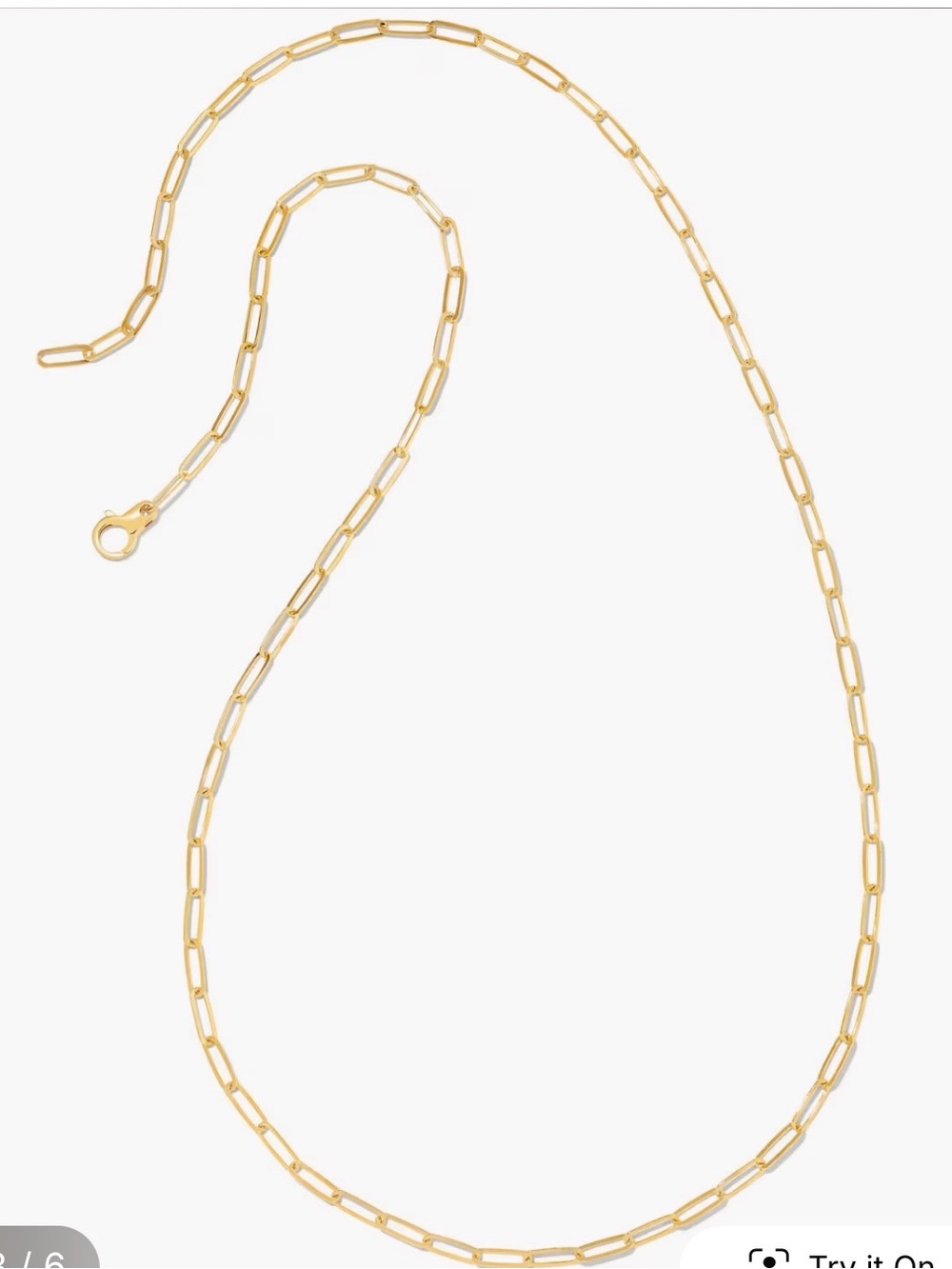 Kendra Scott Large Paperclip Chain Necklace in 18k Gold Vermeil